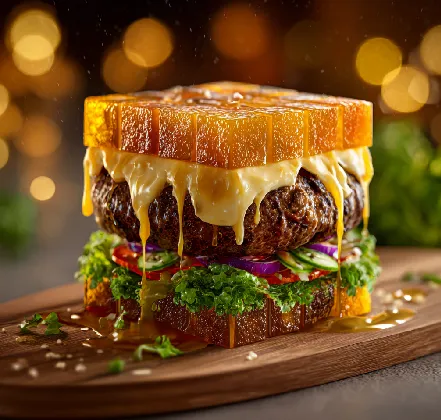 برگر مکعبی کیوب برگر