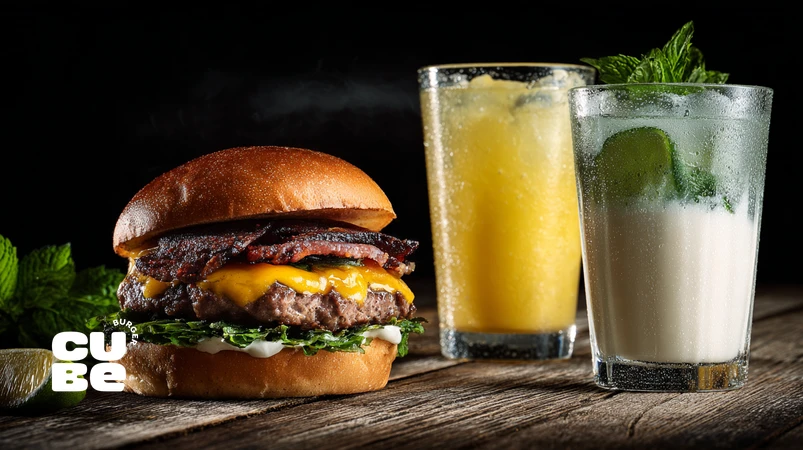 بهترین نوشیدنیها برای همراهی برگر؛ توازن طعم، اسیدیته و پاککنندگی کام