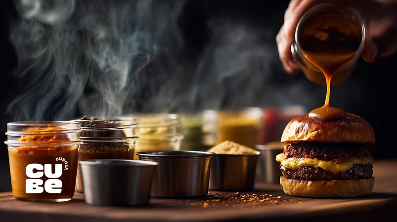 سس‌های اختصاصی کیوب برگر؛ فرمول‌های داخلی، هویت طعمی و امضای برند