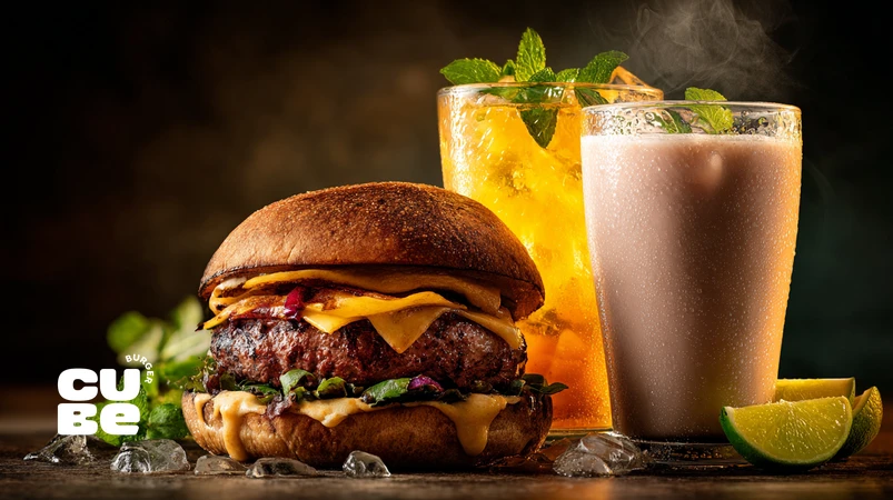 پروفایل طعمی نوشیدنیها؛ تحلیل شیرینی، اسیدیته، تلخی و عطر در همراهی با برگر