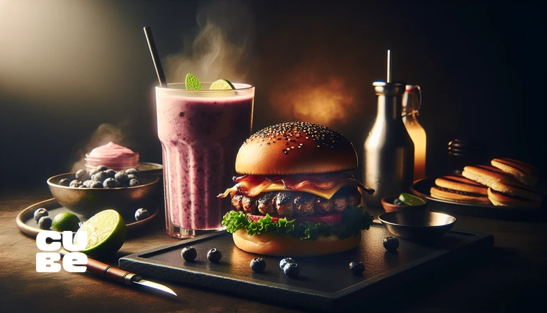 اسموتی کنار برگر با رویکرد همراهی هوشمند؛ نوشیدنی میوه‌ای کم‌شیرین در کنار برگر گریل‌شده