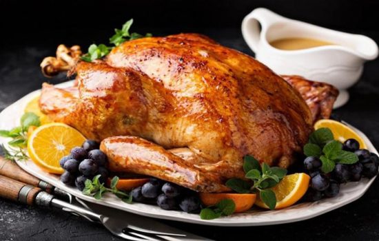 مرغ بریان با سس سیر